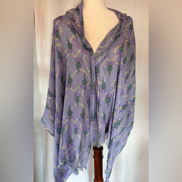 Earth Squared Scarf Scottish Heather Design - Picture 7 of 14